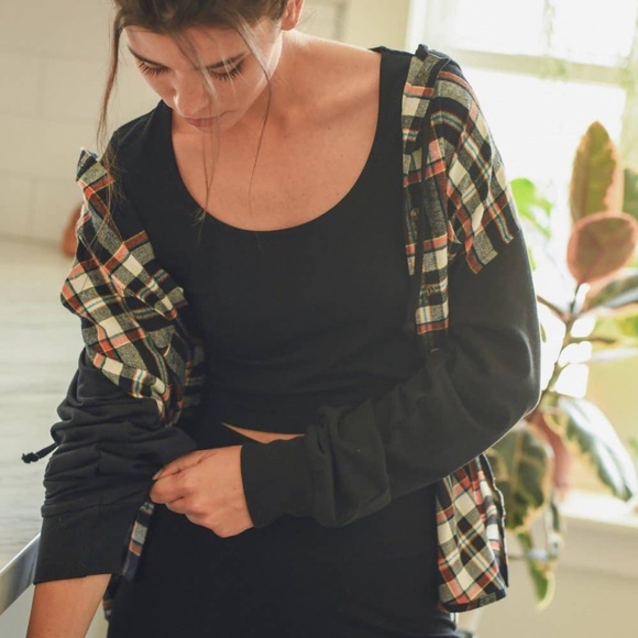 Flannel Plaid Button Up Long Sleeve Shirt - Picture 1 of 4